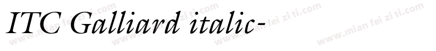 ITC Galliard italic字体转换